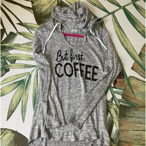 Women’s over head stretchy sweater with tie strings. Sz xl NWT